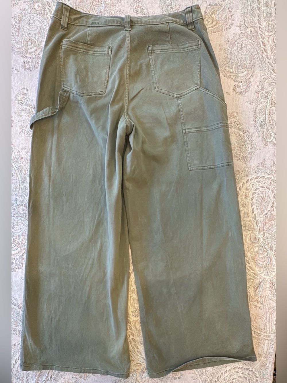 bp Wide Leg Utility Pants in Olive Green - Picture 8 of 11